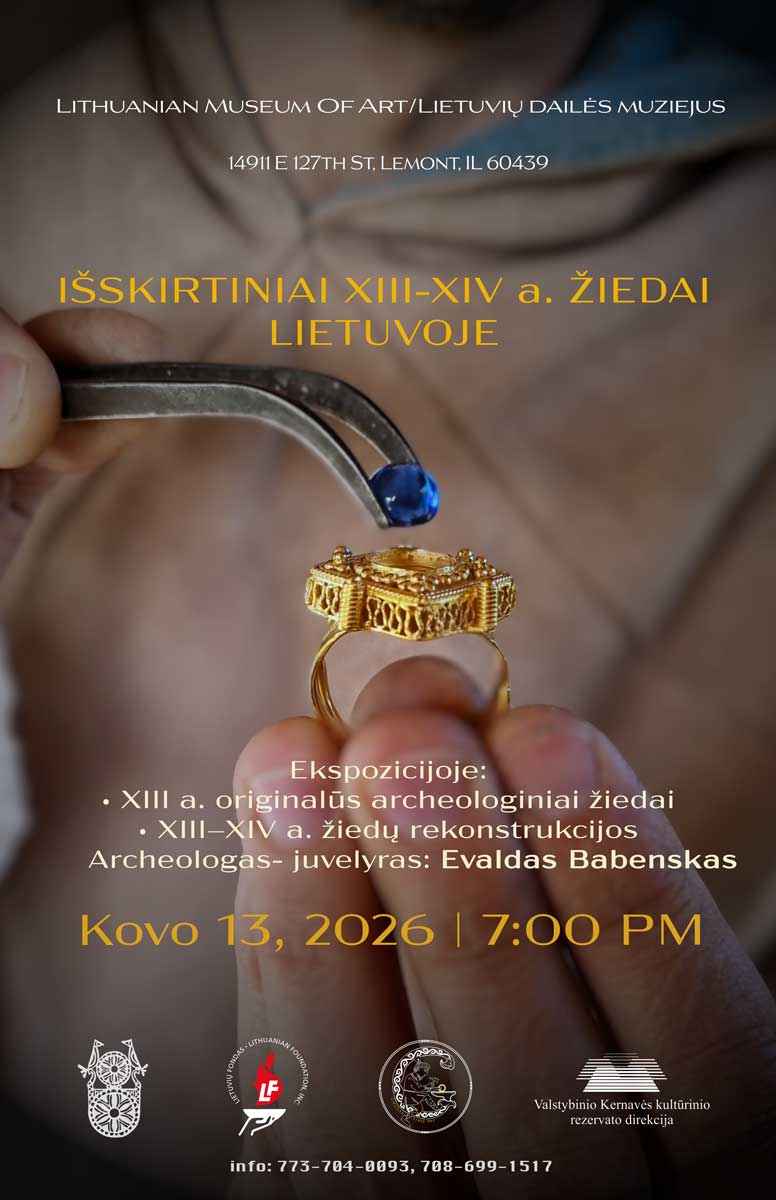 Paroda „Išskirtiniai XIII–XIV a. žiedai Lietuvoje" Autorius – juvelyras Evaldas Babenskas