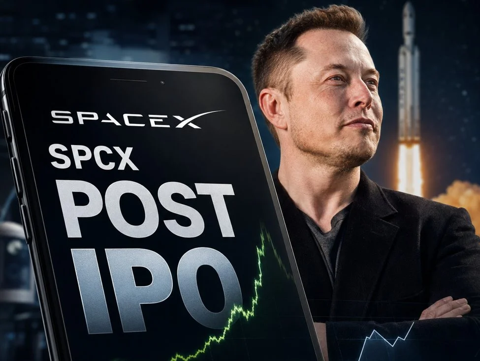 „SpaceX“ akcijų euforija subliūško per mėnesį: kaina trumpam nukrito žemiau IPO ribos.Pirkti ar laukti?